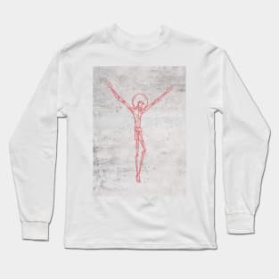 Jesus Christ at the Cross ink illustration Long Sleeve T-Shirt
